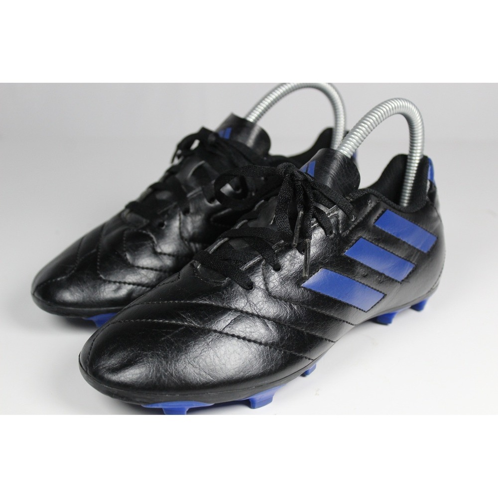 Adidas Goletto VI FG Kids Soccer Cleats Black Royal Blue AQ4301 Size 4‎